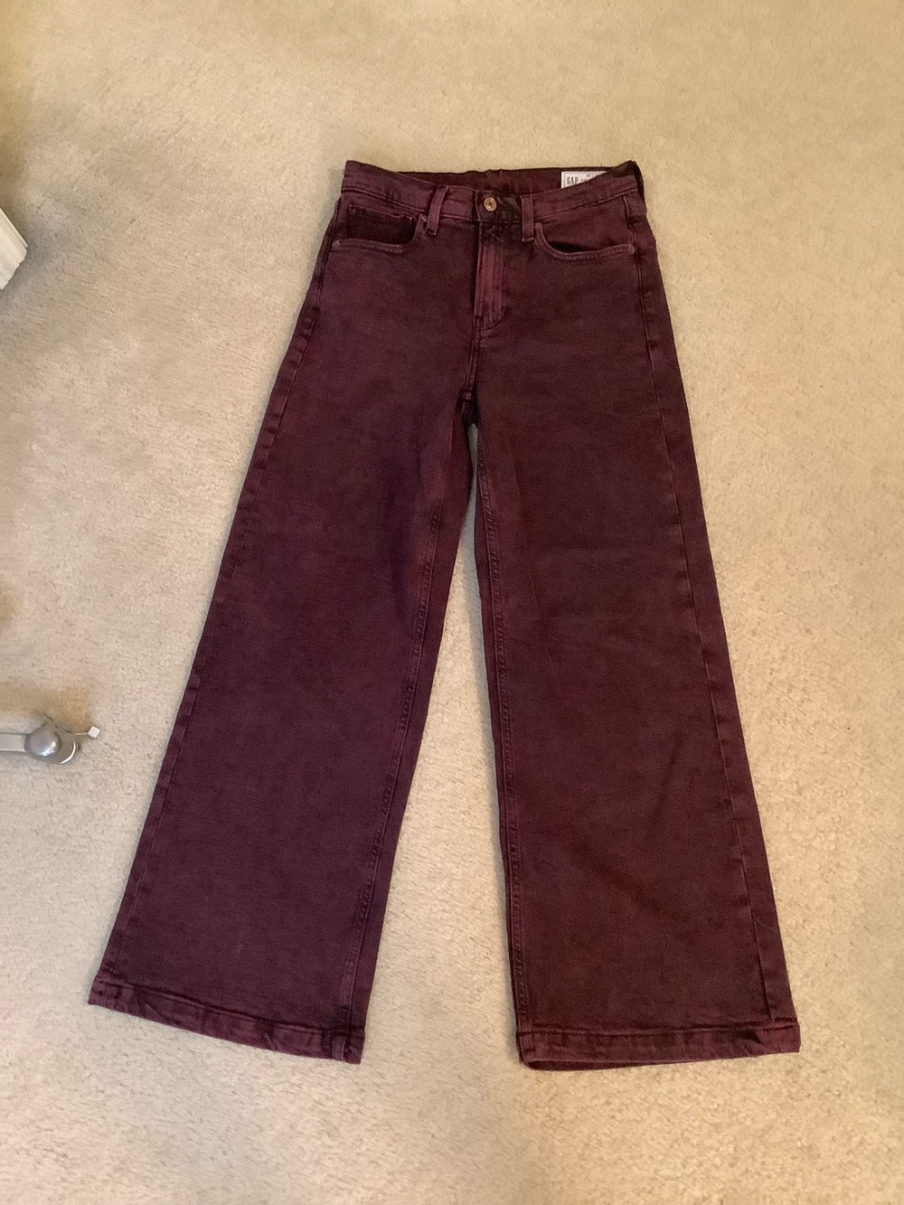 GAP Women's High Rise Wide Leg Purple Stride Denim Jeans Size 26 2P